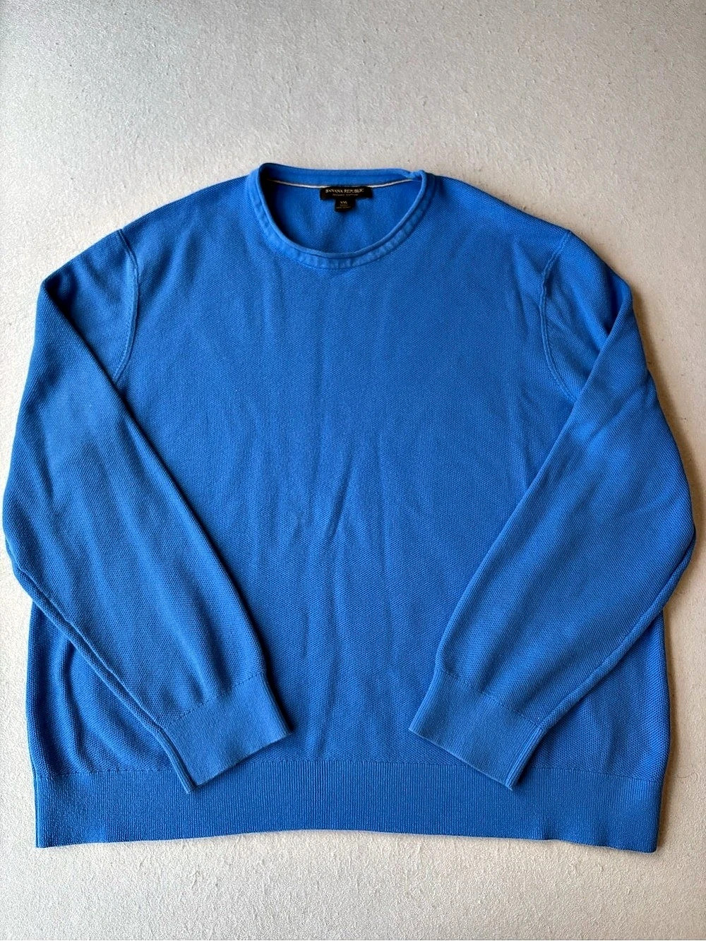 Banana Republic Organic Cotton Crewneck Sweater in Bright Blue XXL